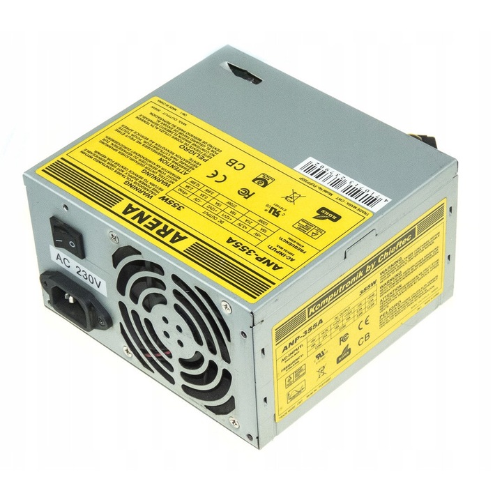 Chieftec ANP-355A 355W ATX PC tápegység, 24-PIN, 3x SATA, 4-PIN