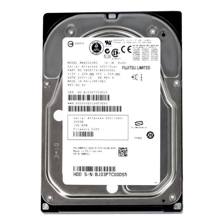 Hard Disk 300GB 15K 16MB SAS 3.5'' Dell