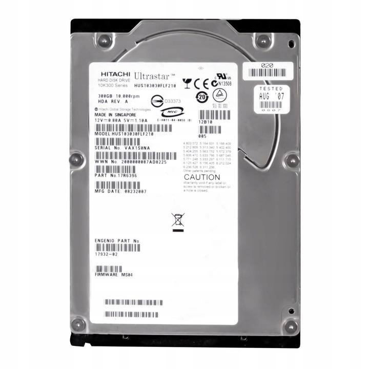 Hard Disk 3.5'' Hitachi HUS103030FLF210 300GB 10000RPM 16MB Fibre Channel