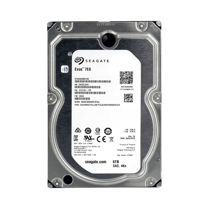 Hard Disk 6TB, Seagate EXOS 7E8, 7200RPM, 256MB, 3.5''