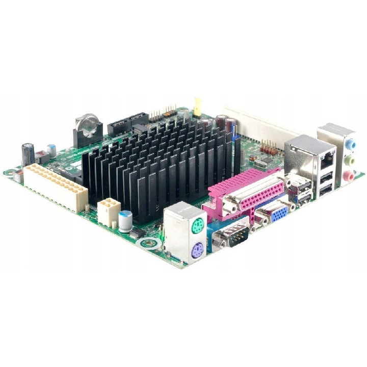 Placa de baza mini-ITX Intel D525MW, procesor Atom D525 1.8GHz, 2 sloturi RAM, 170x170mm