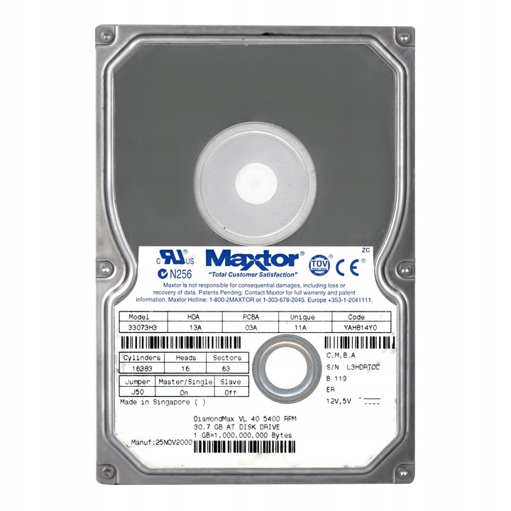 Hard Disk 3.5'', Maxtor DiamondMax VL 40, 30.7GB, 5400RPM, 2MB