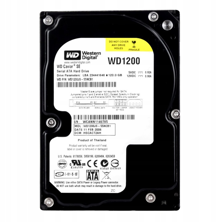 Hard Disk 120GB, Western Digital, Caviar SE, 7200RPM, SATA II, 3.5''