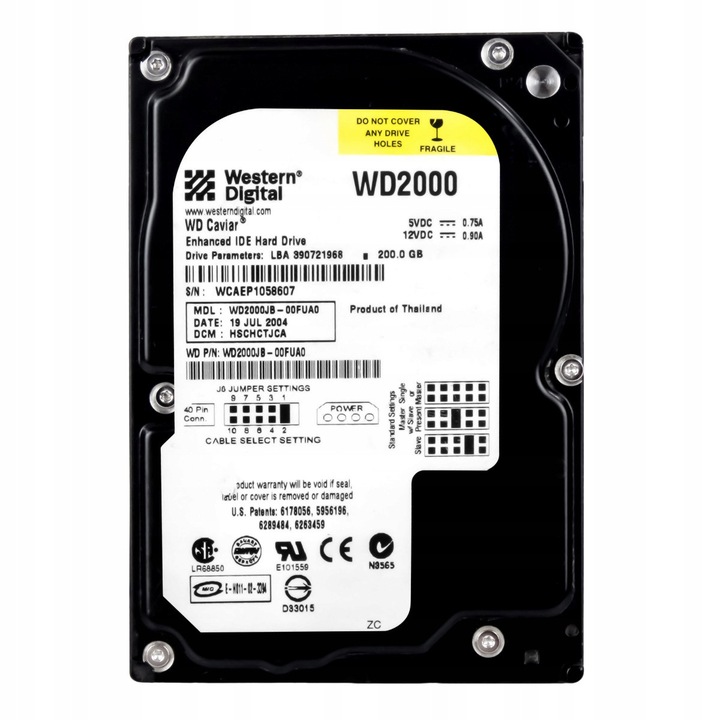 Hard Disk 200GB Western Digital Caviar SE 7200RPM 3.5" IDE