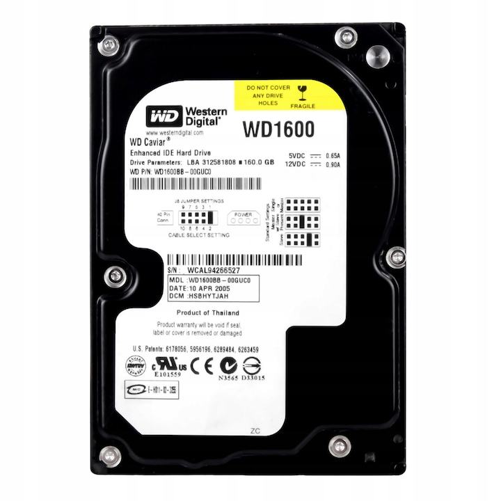 Hard Disk 3.5'' Western Digital Caviar 160GB 7200RPM 2MB ATA
