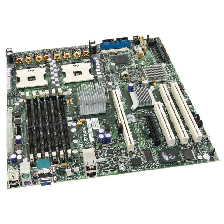 Placa de baza Intel SE7520BD2 2x604, 6 sloturi DDR, PCI-E, multicolor