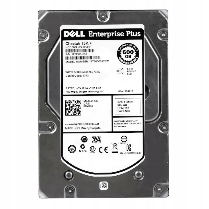 Hard Disk 3.5'' Dell 8TB 7200RPM SAS-3 128MB