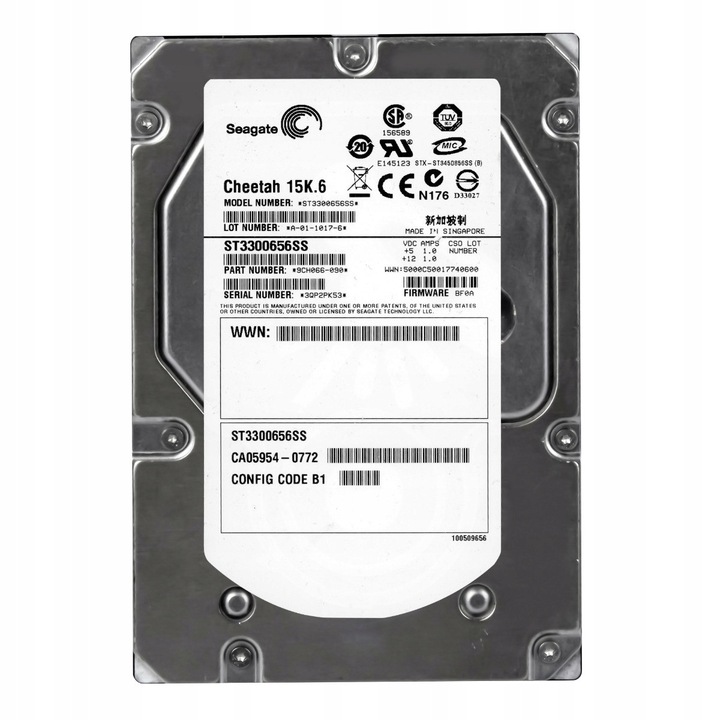 Hard Disk server Seagate CHEETAH 15K.6 300GB 15K 16MB SAS 3.5''