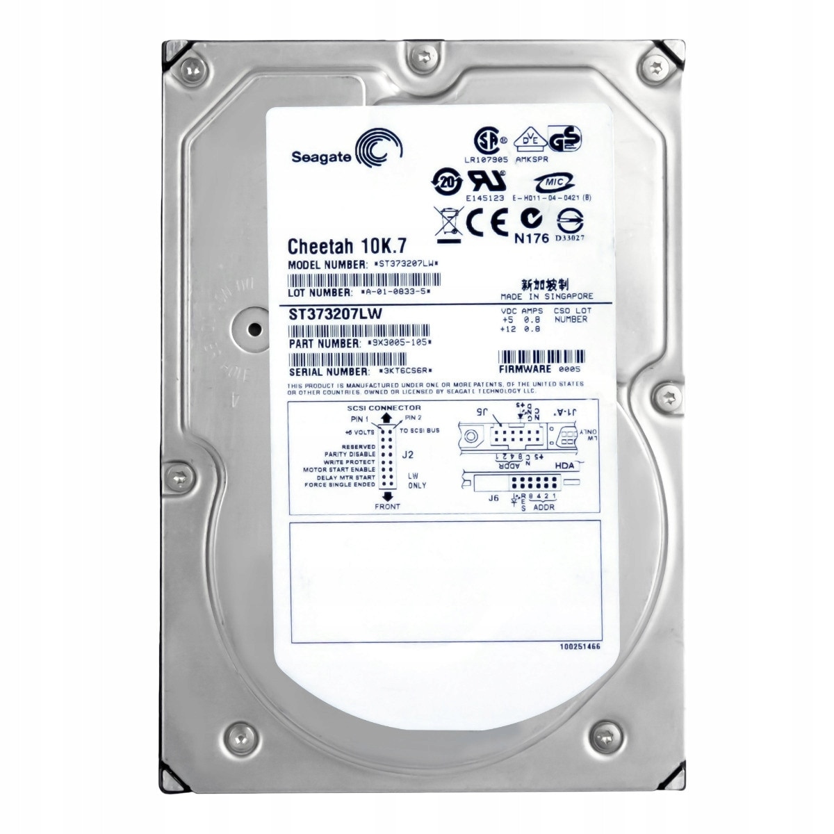 HDD Seagate Cheetah 10K.7, 73.4GB, Ultra-320 SCSI, ST373207LW
