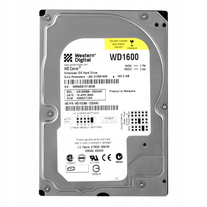 Hard Disk 3.5'' CAVIAR 160GB 7200RPM 2MB ATA