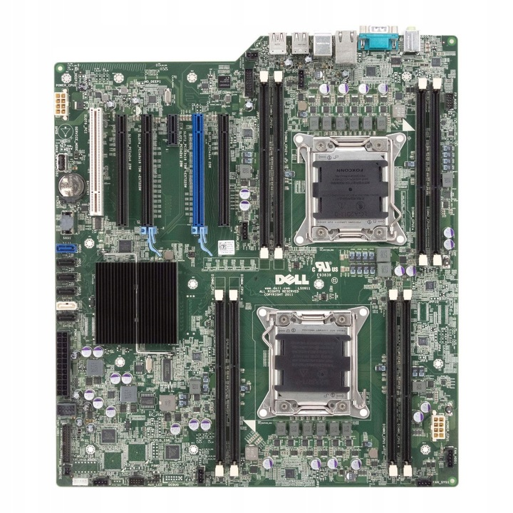 Dell 0Y56T3 alaplap, kétfoglalatos LGA2011, DDR3, 8 RAM foglalat, 5 PCIe, Precision T5600 munkaállomáshoz