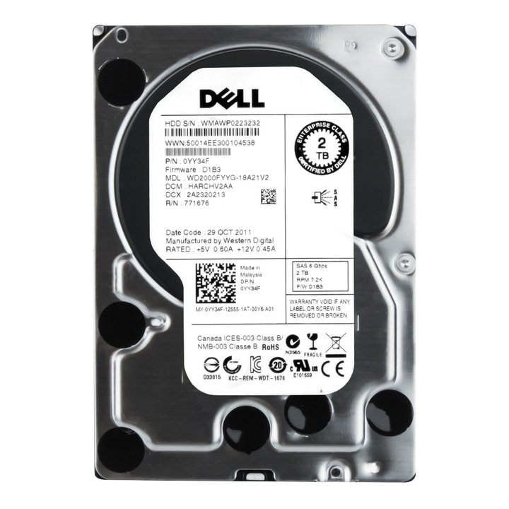 Hard Disk 2TB 7200RPM 32MB SAS-2 3.5"