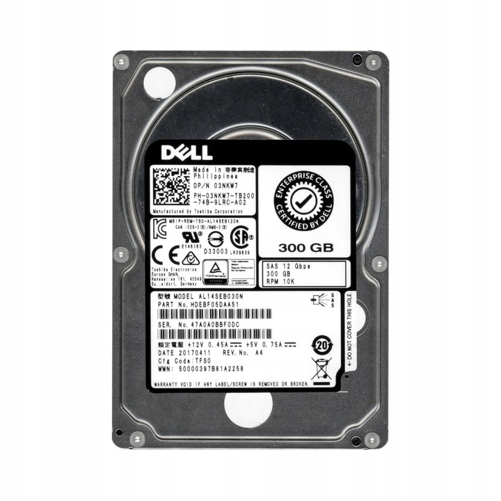 DELL SSD meghajtó 300GB 10K 128MB SAS-3 2.5"