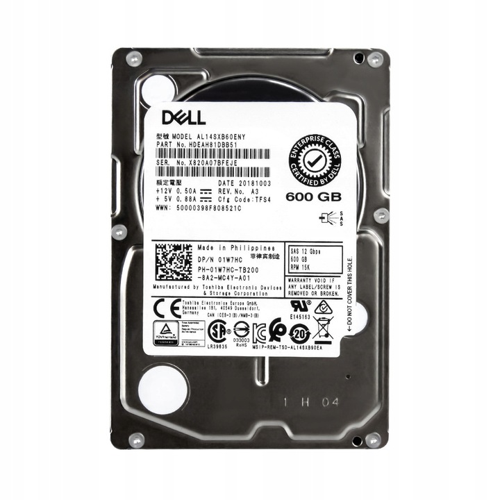 Hard Disk 600GB Dell 15K 128MB 2.5"