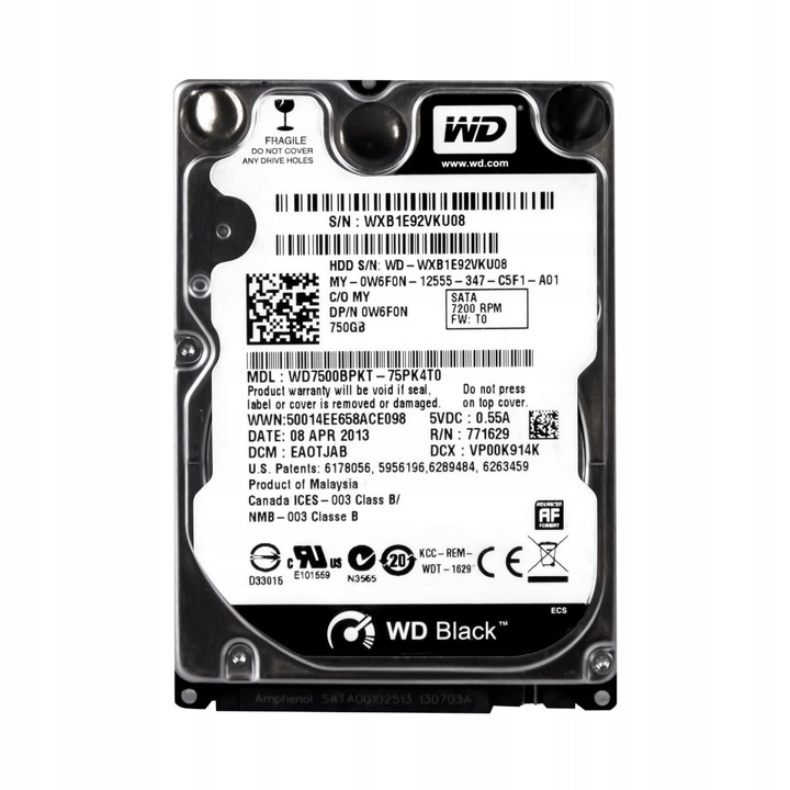 Hard Disk 2.5'' DELL 750GB 7.2K SATA II, 16MB Cache