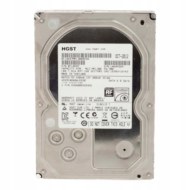 Hard Disk 4TB HGST DeskStar 5K4000 5400RPM 32MB SATA III 3.5''