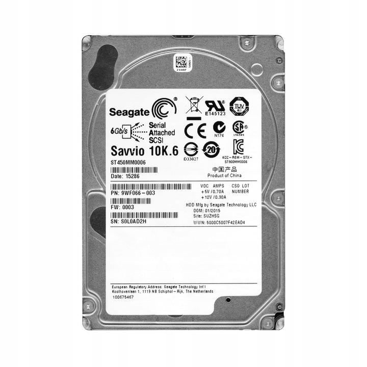 Hard Disk 2.5'' Seagate SAVVIO 10K.6 450GB 10000RPM 64MB SAS-2