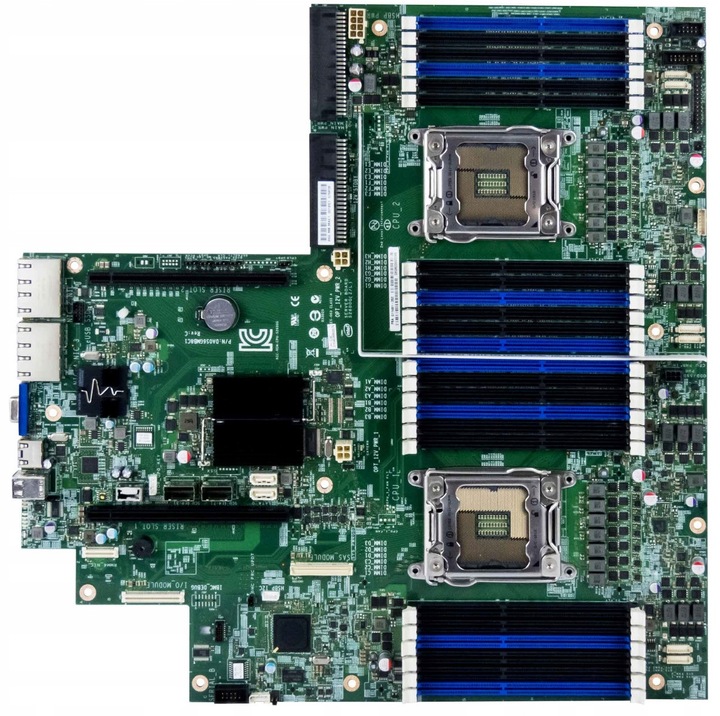 Placa de baza server, S2600G (Z/L), 2x LGA2011, 24x DDR3, 2x sloturi extensie, 5x RJ45, VGA, 3x USB