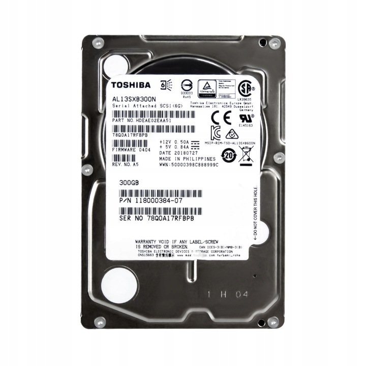 Hard Disk 300GB 15K 64MB SAS-2 2.5" AL13SXB300N