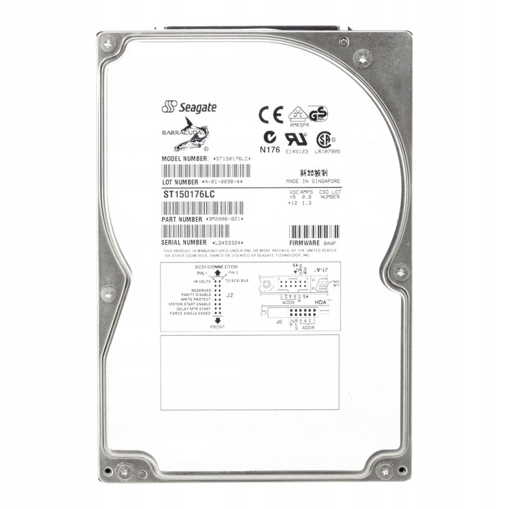 Hard Disk 3.5'', Seagate Barracuda, 50GB, 7200RPM, SCSI