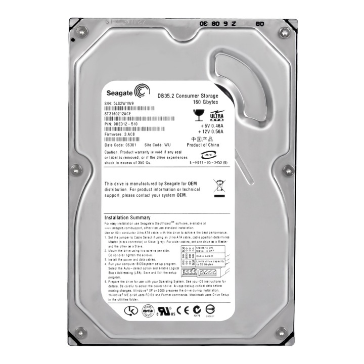 Hard Disk 3.5'' Seagate DB35.2 160GB 7200RPM 2MB ATA