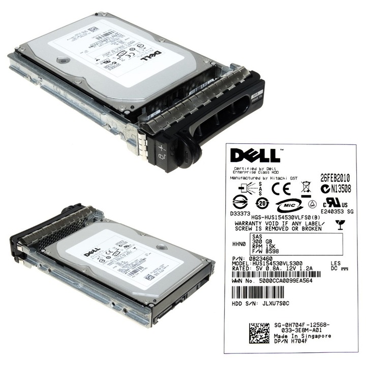 Hard Disk 300GB 15K SAS 3.5" Dell