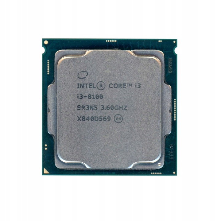 Intel Core i3-8100 processzor, 4 magos, 3.6GHz, 1151, 65W