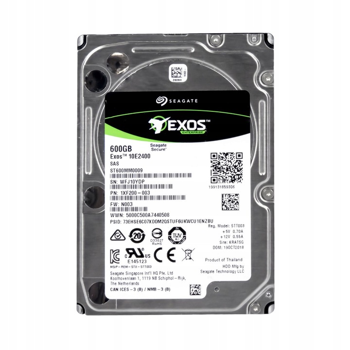 Hard Disk server 600GB, Seagate EXOS, 10K rpm, 128MB cache, 2.5''