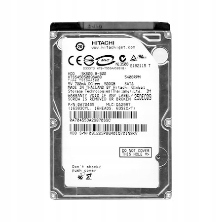 Hard Disk 500GB Hitachi TravelStar 5K500.B 5400RPM SATA 2.5'' 9mm - eMAG.ro