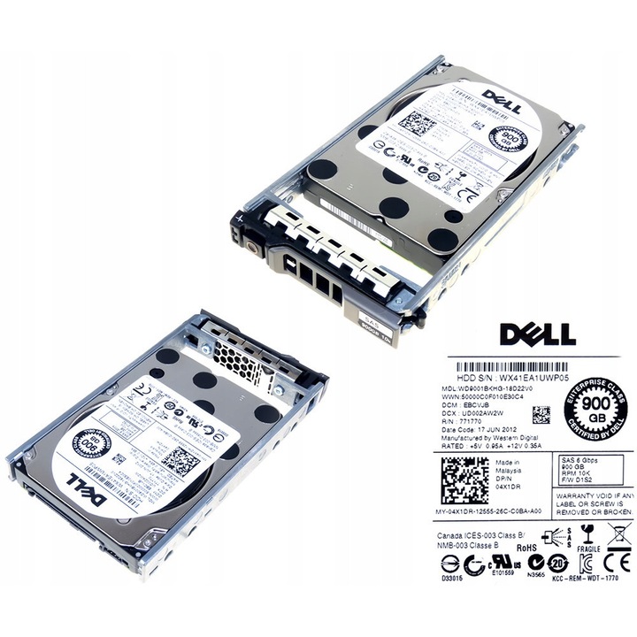 Hard Disk 2.5'' Dell 900GB 10000RPM SAS-2 32MB