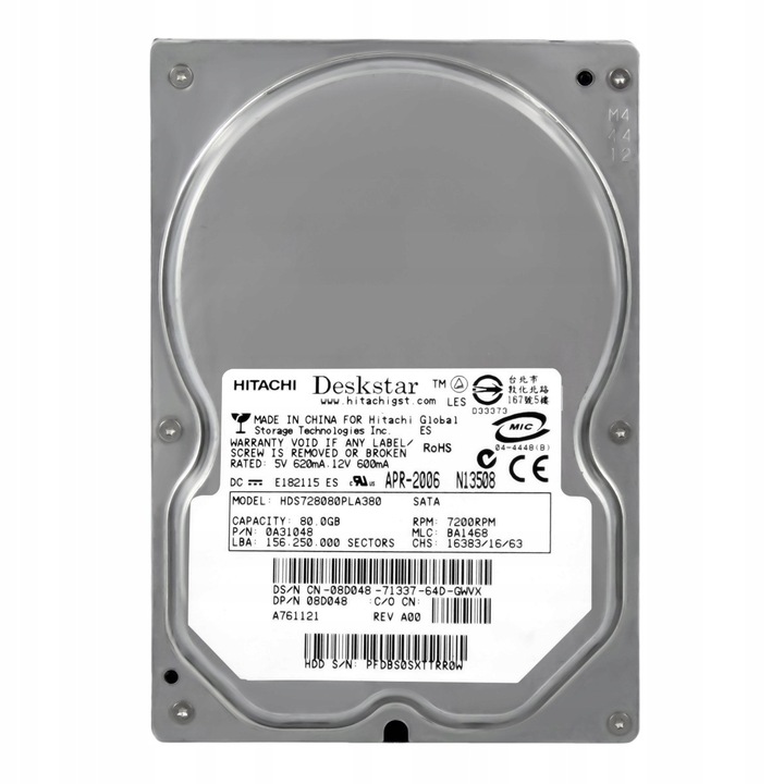 Hard Disk 80GB Dell 3.5'' SATA II 7200RPM 8MB