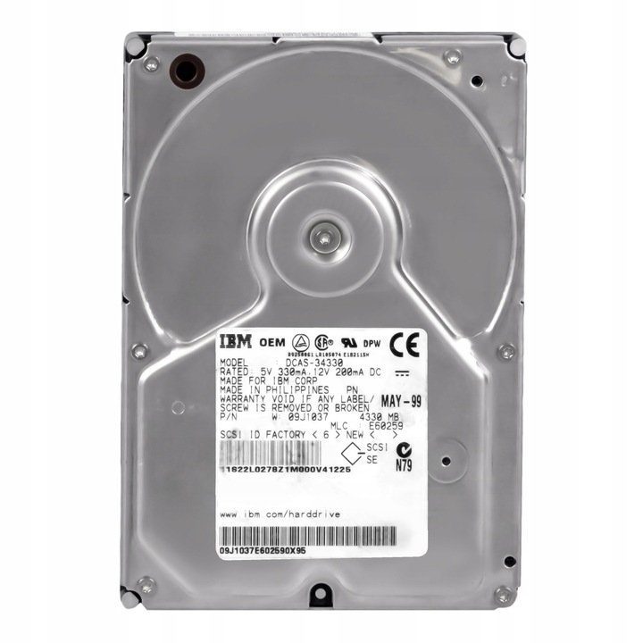 Hard Disk 3.5'' IBM DCAS-34330 4.3GB 5400RPM SCSI