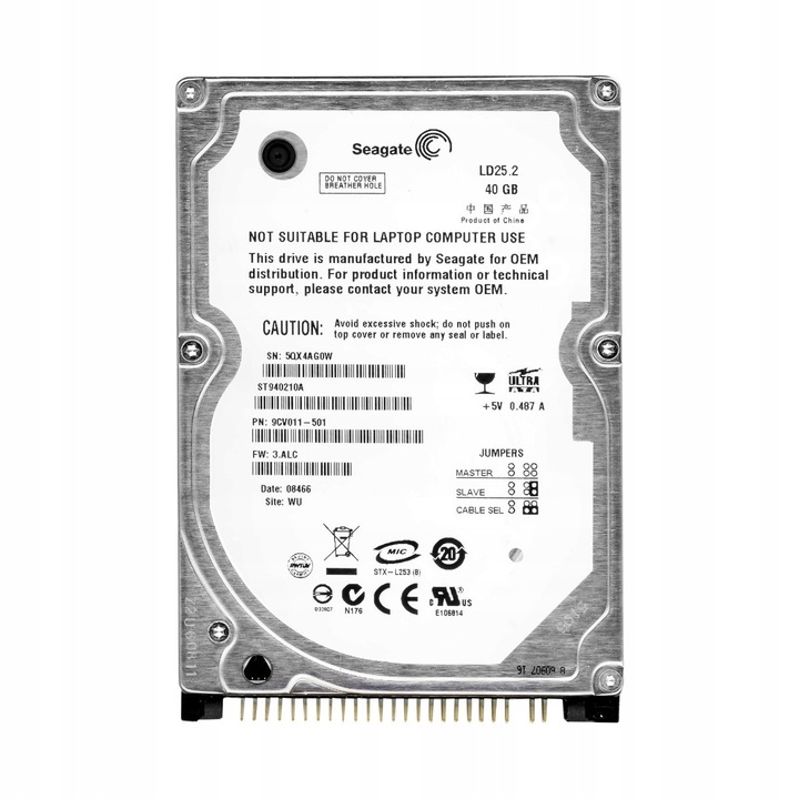 Hard Disk 2.5'' Seagate LD25.2 40GB 5.4k 2MB ATA