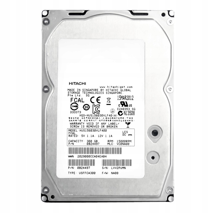 Hard Disk 300GB Hitachi 15K 64MB FC 3.5''