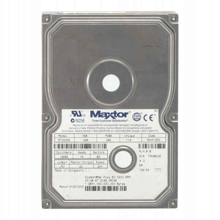 Hard Disk Maxtor DiamondMax Plus 60 30.7GB 7200RPM 2MB ATA 3.5''