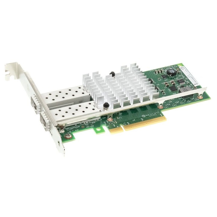 Placa de retea DELL 0VFVGR, dual fibre channel, 10Gbps, PCIe, high profile