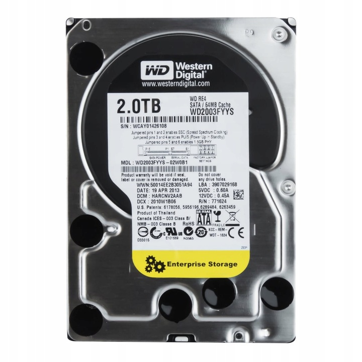 Hard Disk 3.5'' 2TB SATA II 7200RPM 64MB, WD RE4