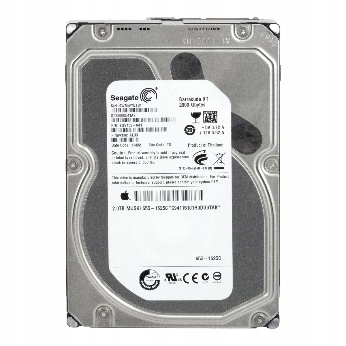 Hard Disk 2TB Seagate Barracuda XT 5900RPM 32MB SATA II 3.5