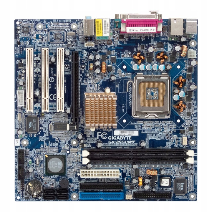 GIGABYTE GA-8S649MF FS alaplap, Socket 775, micro ATX, 2 RAM foglalat, 244x244mm