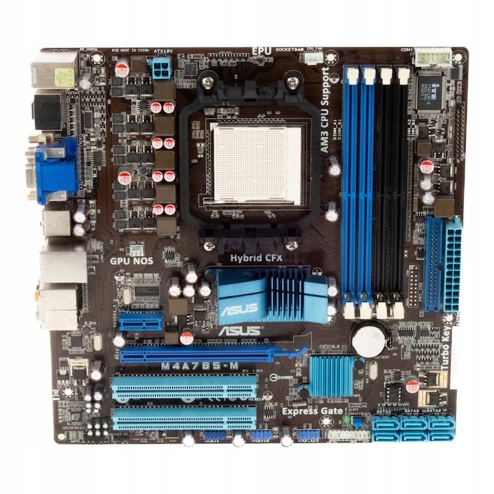 Alaplap, M4A785-M, micro ATX, 4 RAM foglalat, 2 PCIe, 6x USB, HDMI, DVI, VGA, LAN