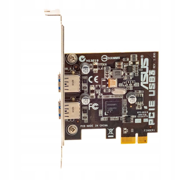 Card de expansiune USB 3.0, Asus, PCIe x1, 2 porturi, standard