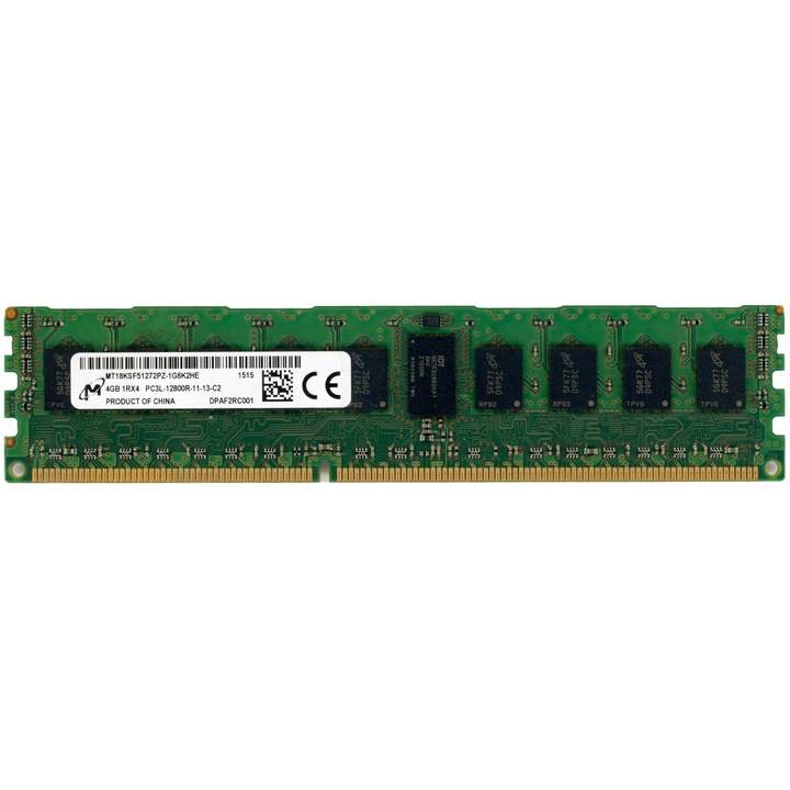 Micron 4GB DDR3 ECC PC3L-10600R RAM memória, 1 modul, eredeti csomagolás nélkül