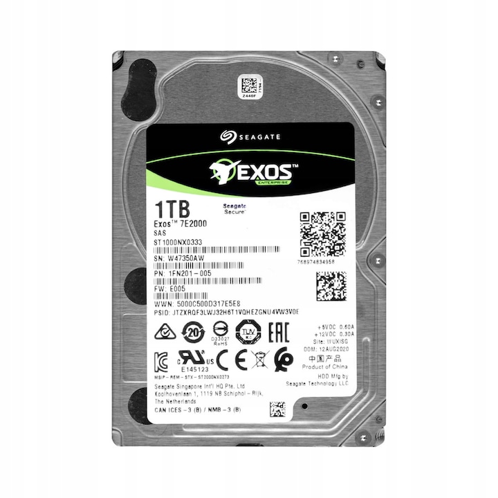 Hard Disk 1TB Seagate EXOS 7E2000 7200RPM 128MB SAS-3 2.5"