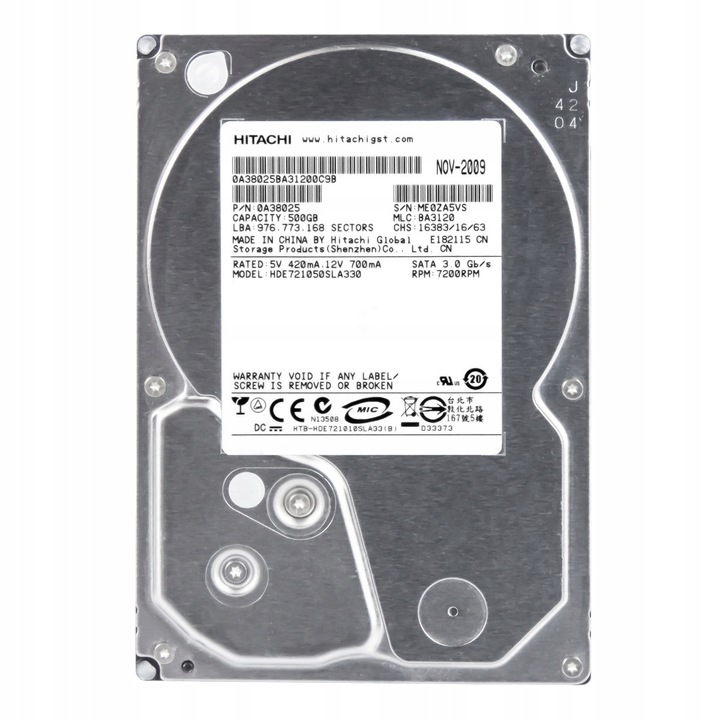 Merevlemez 500GB Hitachi DeskStar E7K1000 7.2K RPM SATA II 3.5''