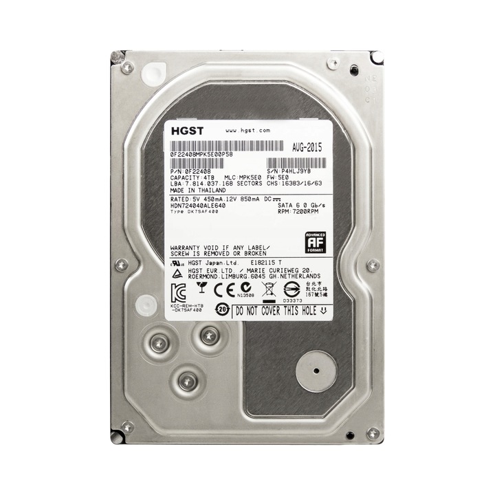 Hard Disk 4TB HGST DeskStar NAS 7200RPM 64MB SATA III 3.5"