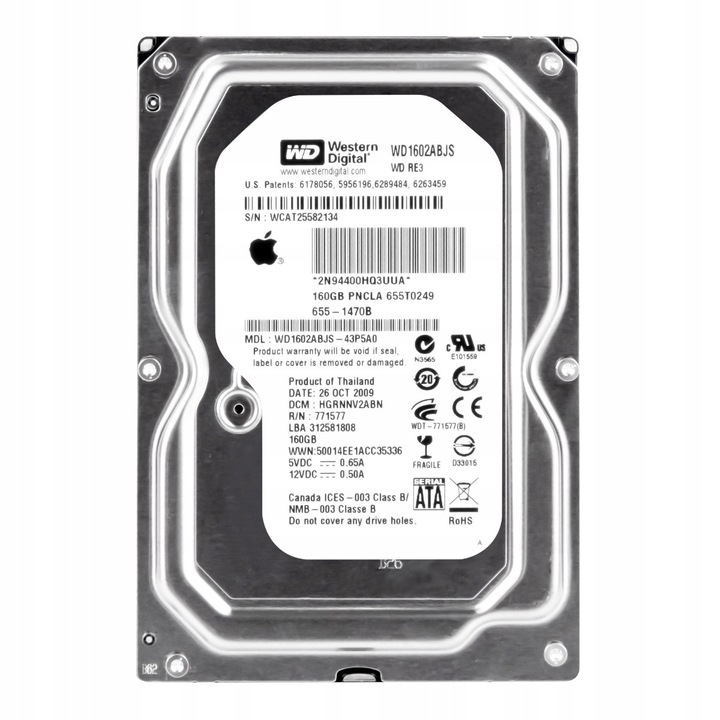 Hard Disk 3.5'' 160GB SATA II 7200RPM 8MB WD1602ABJS