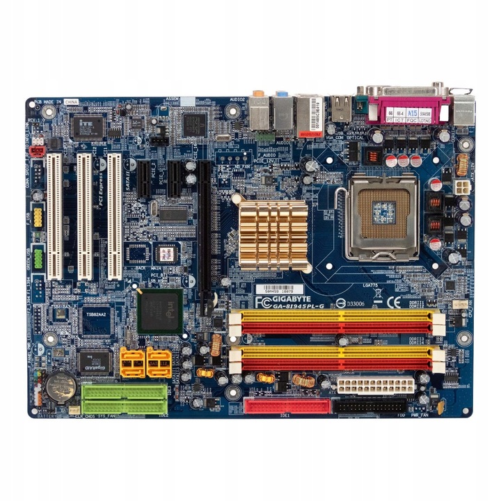 Alaplap Gigabyte GA-8I945PL-G, Socket LGA775, DDR2, ATX, 4 RAM foglalat, 3 PCIe