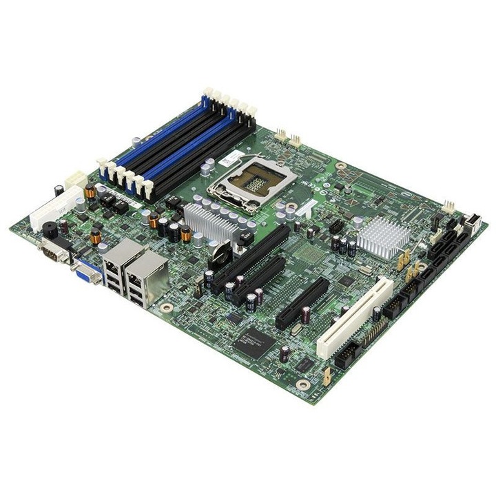 Placa de baza Intel S3420GP, LGA1156, 4x DDR3, 3x PCIe, 6x SATA, 4x USB, 2x RJ45