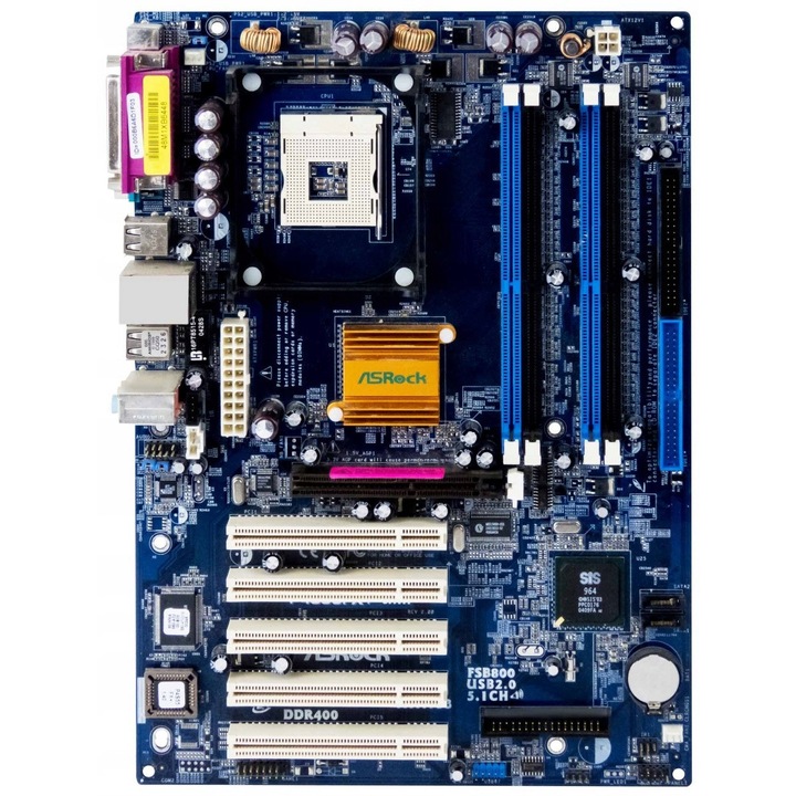 ASROCK P4S55FX+ alaplap SATA, 4x DDR, 1x AGP, 5x PCI, 305x218mm