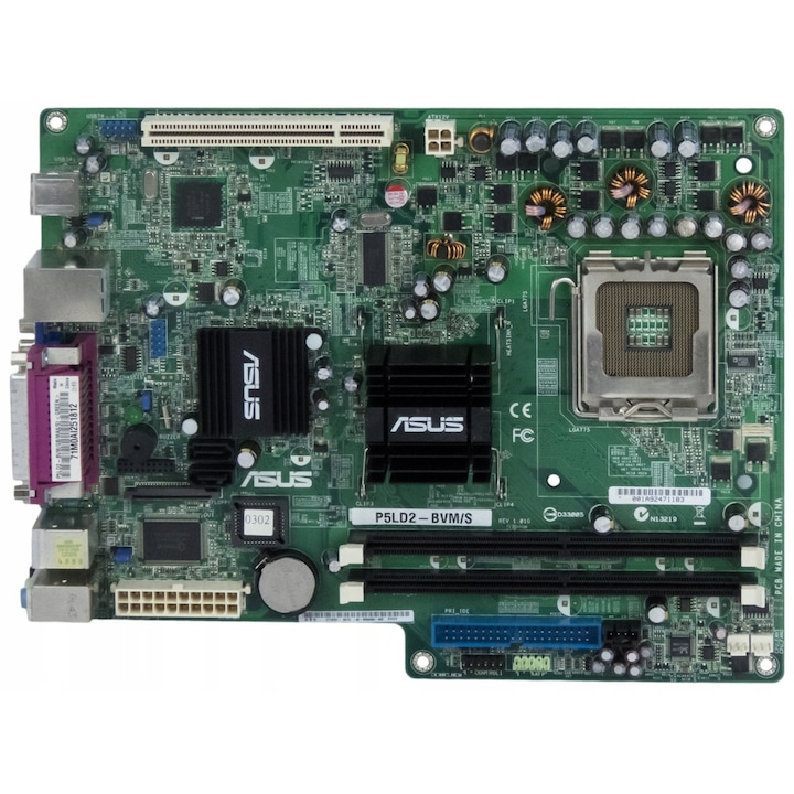 Alaplap, P5LD2-BVM/S, Socket 775, DDR2, BTX